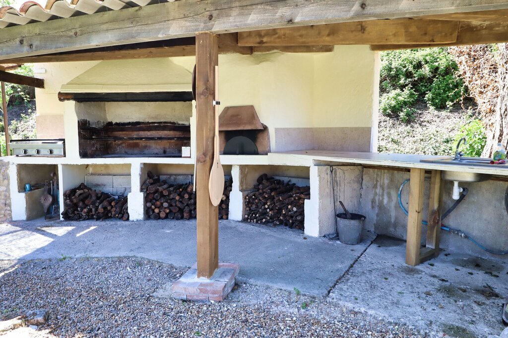 Plancha gaz de la cuisine d'été