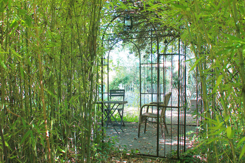 Kiosque au bord de l'étang
