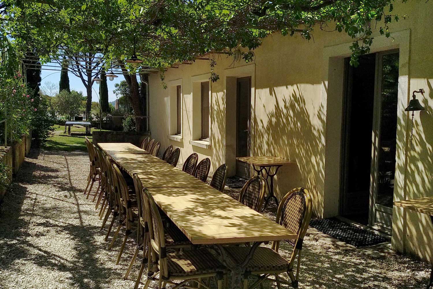 Treille ombragée par la vigne vierge